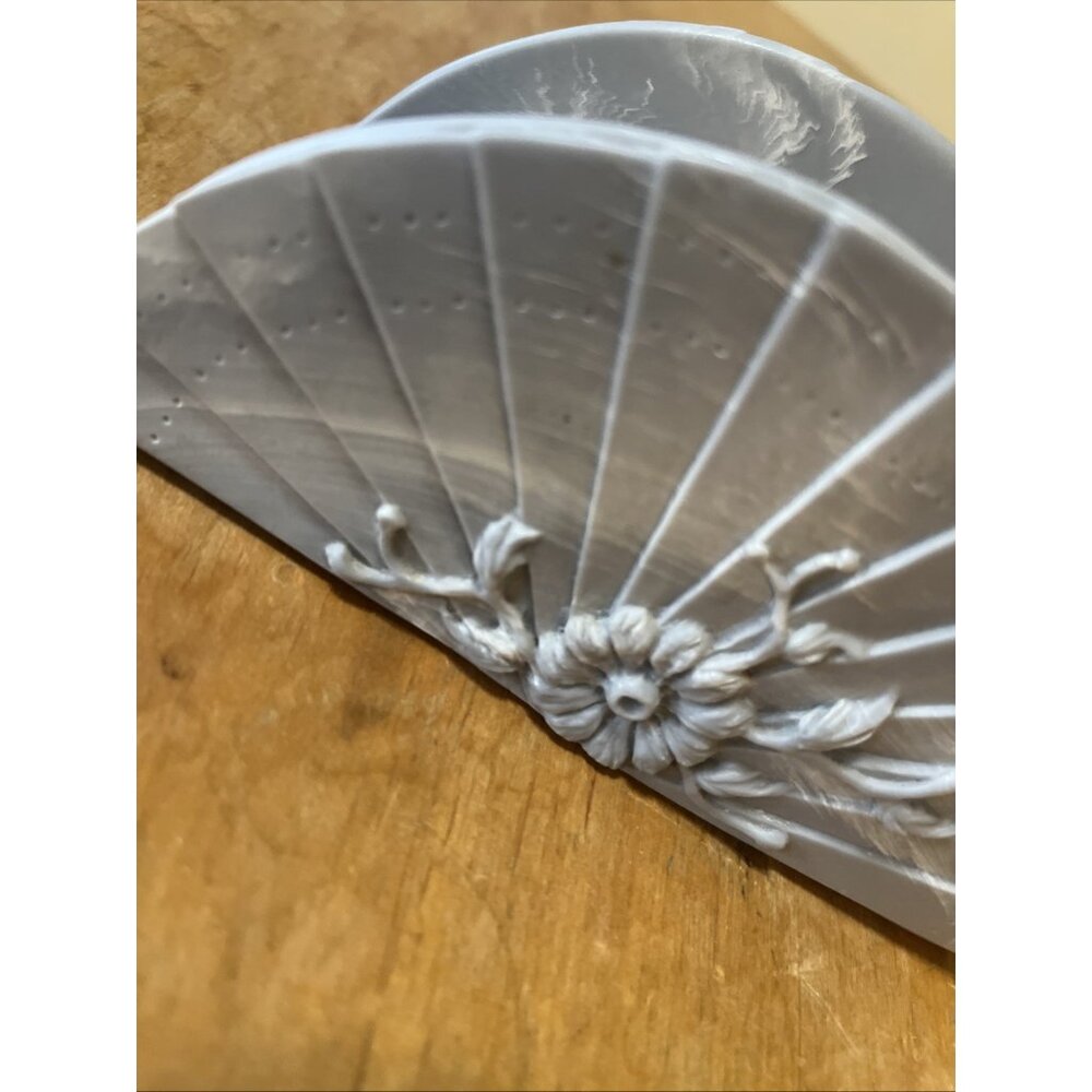 VINTAGE DINA Hand Crafted MOLDED Molded Hand Towel / Napkin Holder Blue - Picture 2 of 7